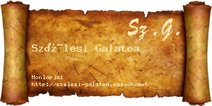 Szélesi Galatea névjegykártya